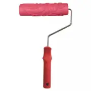 Leaves Pattern Rubber Roller Embossed Texture Pattern Paint Roller Home De_LI