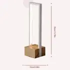 LED Table Lamp USB Minimalist Lamp Stepless Dimmable Bedside Night Lamp Wooden B