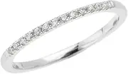 [Stackable Knuckle Rings] (4) - 14k White Gold Dainty Diamond Stackable Ring