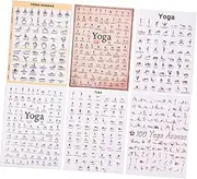 Outanaya Yoga Poster Set 6pcs Yoga Pose Posters Decorative Wall Art Canvas Wall Picture for Living Room Office Decor
