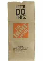 Home Depot Heavy Duty Brown Paper Bags Lawn Refuse (30 Gal) 5-Pack or OTHER