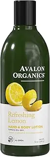 Avalon Organics Hand & Body Lotion, Refreshing Lemon, 12 Ounce