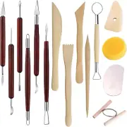15PCS Pottery Carving Tools, Air Dry Polymer Clay Sculpting Tools Set, Pottery T