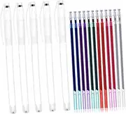 Parliky 1 Set Water Soluble Pens Mixed Color Refill Ink Shells Tailors Sewing Markers for Easy Erasable Marking for Crafting Tailoring Needs
