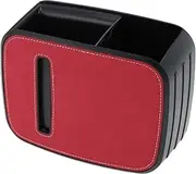 X AUTOHAUX Car Trash Can Durable Front Seat Back Row Suede Trash Bin Red 1 Set