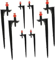 MERRYHAPY 20pcs Flower Water Sprinkler Kit Rotating Sprinkler Nozzle Angled Irrigation Misting Nozzle Ground Support for Garden