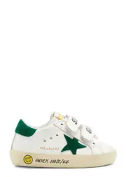 Golden Goose Kids Old School Distressed Leather Sneakers (IT19-IT27) - White - 25 (IT25/ UK7.5 B) 25 (IT25/ UK7.5 B)