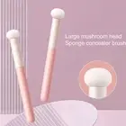 2pcs Foundation Brush Wet Dry Dual Use Hide Flaws Mushroom Sponge Head