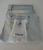 BNWT SASS & BIDE Vintage Mid Rise Straight Leg "Standaside" Jeans - Bleach - 32