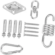 1 Set Hammock Hook Hammocks Swing and Stainless Heavy Key Kit Hammock Chair Hook Bearing Hook Silver