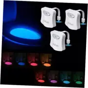 Toilet Night Light 3Pack Motion Activated LED Light 8 Colors Changing Toilet