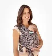 MOBY WRAP Classic Baby Carrier 100% Cotton Fabric - Leopard Brand new In Box