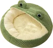 Pet Cave Bed, Cat Sleeping Bag, Warming Cat Bed House, Cute Cartoon Pet Bed Soft Breathable Plush Pet Cushion Bed Keep Warm Pet Bed for Cats Dogs (Half Shed)