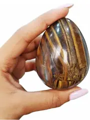 Small 65MM Natural Tiger Eye Crystal Chakra Metaphysical Healing Power Egg