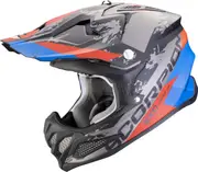 Scorpion VX-22 Air CX Motocross Helmet, black-red-blue, Size M for Men Black Red Blue
