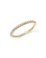 Diamond Micro Pave Band in 14K Yellow Gold, 0.15 ct. t. w.