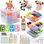 Wool Felt Felt Needle Kit Set 36 Colors Gift Tool Roving Material Complete Pcs Tool 109 Fiber Starter