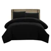 Black Soft Quilt Doona Cover Set 5 Size