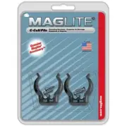 NEW! Maglite Black Universal Mounting Brackets for C-Cell Flashlight, 2 ASXCAT6