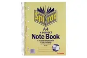 Spirax 606 4 Subject Notebook A4