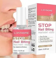 2 Pcs Stop Finger Nail Biting - Stop Deterrents Nail Polish Treats for Kid - Nail Polish to Help Stop Biting Nails, Bitter Taste, Easy to Apply, Safe for Children M/b