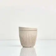 Huskee Cup | Reusable Coffee Cup with Lid 6oz/175ml Natural
