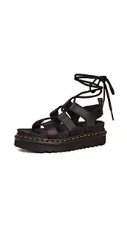 24641001 DR. MARTENS Women's Nartilla Sandal Black Hydro Size 7 (UK W5)