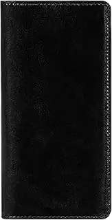 [Time Resistance] Leather Suit Wallet - Full Grain Leather Wallet Made in Italy - Slim Wallet - 100% Leather Chest Pocket - High Billfold Card Case - Slim Suit Wallet