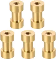 uxcell Camera Spigot Screws Converter 1/4" to 3/8" Female to Female, 5 Pack Tripod Screw Adapter Spigot Stud for Light Stand Hot Shoe Cold Shoe Adapter Ball Head Flash, Yellow