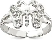 [JewelryWeb] 925 Sterling Silver Solid Polished Butterfly Angel Wings toe ring-toe ring for Women