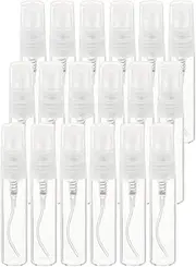 sourcing map 5ml Glass Mini Perfume Bottles, 20Pcs Fine Mist Bottles Refillable Empty Mini Spray Bottles with Aluminized Nozzle for Perfume, Travel Liquid, Essential Oil (Clear)