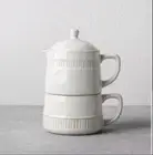 Hearth and Hand with Magnolia Coffee Pot & Mug Set Cream Joanna Gaines Collec...