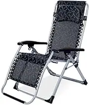 Zero Gravity Lounge Chair, Oversized Mesh Back Zero Gravity Reclining Extra Wide Patio Chairs, XL Padded Seat Folding Patio Lounge Chair for Poolside Backyard/Lawn Lounge Chair (Color : C) Comfortable