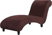 Velvet Chaise Lounge Cover Stretch Chaise Chair Covers Chaise Slipcover Armless Chaise Lounge Indoor Slipcover for Living Room Bedroom, Machine Washable (Color : #8)