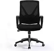 Executive Desk Chair Office ChairComfortable Home Swivel Office Chair Ergonomic Mid-Back Mesh Rolling Work Swivel Task Chairs with Wheels Study Conference ChairBackrest Office Chair(Black)
