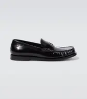 [Dolce & Gabbana] Dolce & Gabbana DG polished leather loafers AU 7 black