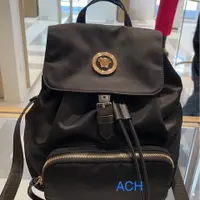 在飛比找PopChill優惠-[二手] 凡賽斯_ versace_ 黑色 後背包 專櫃正品