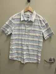 NWT Quicksilver Cali Sunrise Short Sleeve Button Up Shirt Men's Size Medium