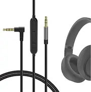 Geekria Audio Cable with Mic and Mute Control Compatible with Beats Studio Pro, Studio 3, Solo 4 Headphones, 3.5mm Replacement Cord (4ft/1.2m)