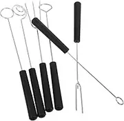 SOESFOUFU 6pcs Stainless Steel Fondue Forks Assorted Dipping Tools for Cheese Chocolate and Hot Pot Kitchen Supplies for Baking and Fruit Serving