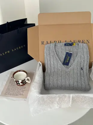 【包你喜歡代購】POLO RALPH LAUREN 羊絨材質 小馬標V領麻花毛衣 RL針織毛衣V領 小馬重新下標 小馬標V領針織毛衣