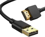 Bukeer USB to HDMI Cable 6.6FT, USB to HDMI Adapter for Monitor, USB 3.0 Male to HDMI Male Adapter for TV/DVD Player/Projector