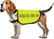 Diabetic Dog Safety Vest Diabetic Dog Harness High Visibility Medical Alert Dogs Cape (DIABETIC DOG-Medium)