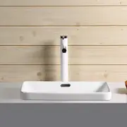 450*330*150mm Rectangle Gloss White Ceramic Drop In Basin