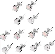 [RORPOIR] 4 Pairs Opal Stud Earrings Earrings Earrings for Women Women’s Earrings Women Opal Ear Studs Earrings for Teen Girls Earrings Aesthetic Women Earrings