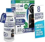 Universal Coffee Machine Descaler. 400ml Nespresso Compatible Descaler Kit. Dolce Gusto, Melitta, Gaggia Compatible. Removes Limescale and Provides Hotter Coffee. 4 Uses