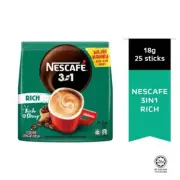 NESCAFE 3 in 1 RICH Blend & Brew Instant Coffee 25 sticks (1-pack)