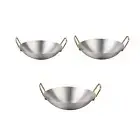 Stainless Steel Wok Deep Fry Pan Skillet