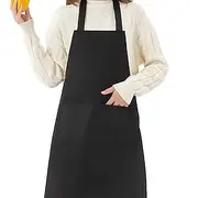 Chef Apron For Women and Men, Kitchen Cooking Apron, Personalised Gardening Apron with Pocket, Cotton Canvas Work Apron Cross Back Heavy Duty Adjustable