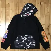 New Phosphorescent City Camo Shark Zip Hoodie Jacket M Size a bathing ape